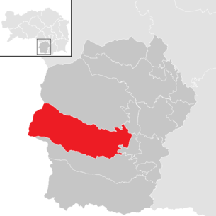 Lage der Gemeinde Schwanberg (Steiermark) im Bezirk Deutschlandsberg (anklickbare Karte)