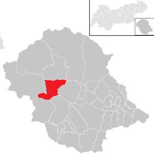 Lage der Gemeinde St. Veit in Defereggen im Bezirk Lienz (anklickbare Karte)