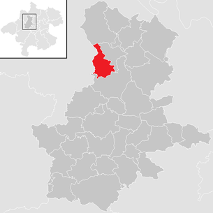 Lage der Gemeinde Steegen im Bezirk Grieskirchen (anklickbare Karte)