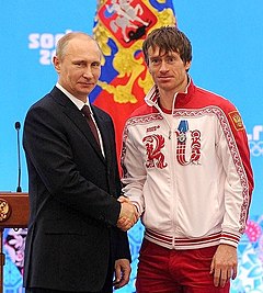 Maxim Wylegschanin bei Wladimir Putin (2014)