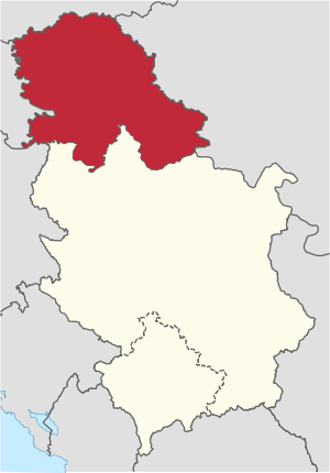 Lage der autonomen Provinz Vojvodina in Serbien