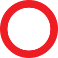 1: Fahrverbot (in beiden Richtungen)