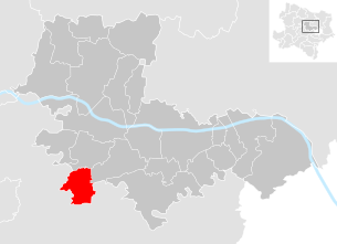 Lage der Gemeinde Würmla im Bezirk Tulln (anklickbare Karte)