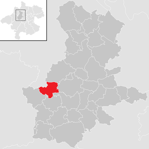 Lage der Gemeinde Wendling im Bezirk Grieskirchen (anklickbare Karte)