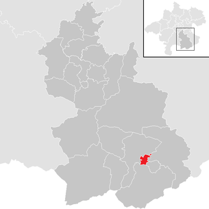 Lage der Gemeinde Windischgarsten im Bezirk Kirchdorf (anklickbare Karte)