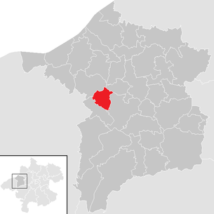 Lage der Gemeinde Wippenham im Bezirk Ried im Innkreis (anklickbare Karte)