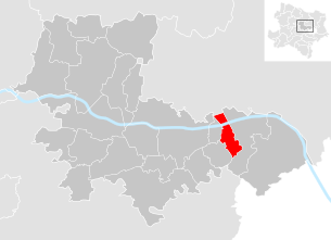 Lage der Gemeinde Zeiselmauer-Wolfpassing im Bezirk Tulln (anklickbare Karte)