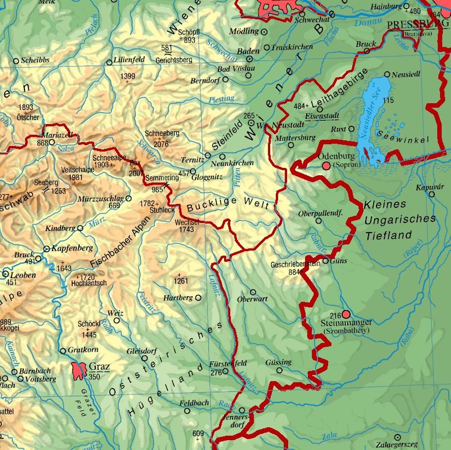 Burgenland Landkarte