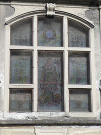 Villa Franziska und Iwan Rosenthal, buntes Glasfenster. Mai 2015