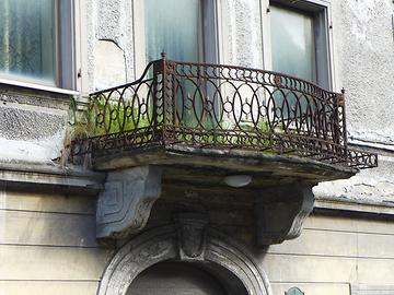 Villa Franziska und Iwan Rosenthal, Balkon. Mai 2015
