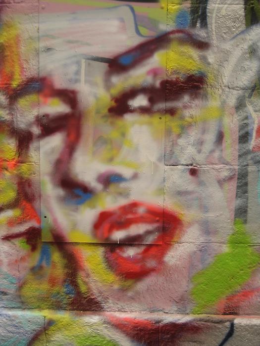 Graffito 'Marilyn' - Franz Josefs-Kai - Donaukanalradweg, 1010 Wien