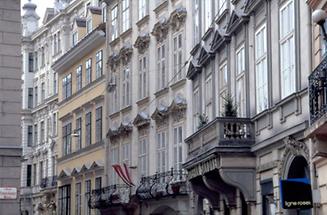 Häuserfassaden der Wiener Altstadt