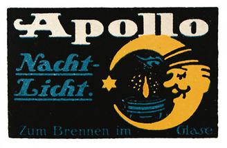 Werbemarke für Apollo Nacht-Licht