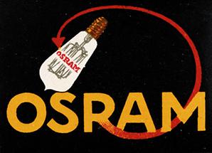 Werbemarke für die Osram-Metallfaden-Glühlampe