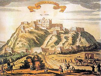 Der Potala-Palast in Lhasa im Bau