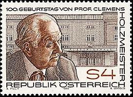 Sonderbriefmarke, 100. Geburtstag von Clemens Holzmeister
