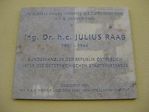 Gedenktafel Julius Raab