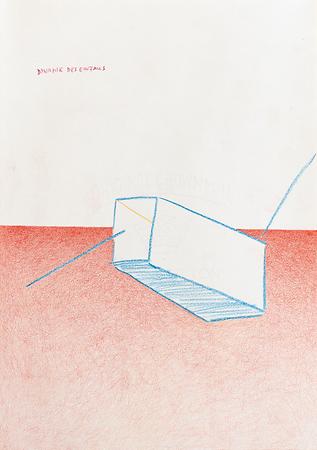 Dynamik des Einfalls_2019, Buntstift auf Crownhill Papier, 30 x 24 cm
