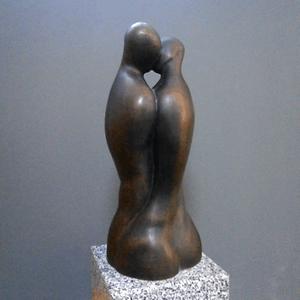 Skulptur, 'Kuss', Bronze