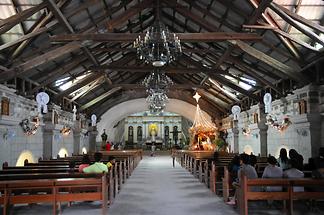 Inside the church of Bacolor