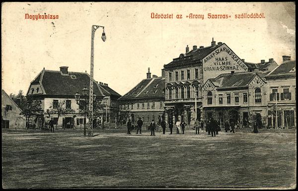 Ansichtskarte aus dem Bestand der Österreichischen Nationalbibliothek: „Nagykanizsa, Ungarn - Komitat Zala - Großkirchen“ gelaufen 1910 (Public Domain)