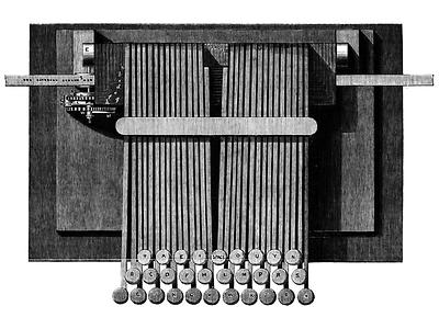 Telegraphen-Tastatur in The Mechanics Magazine vom 20. Juli 1860