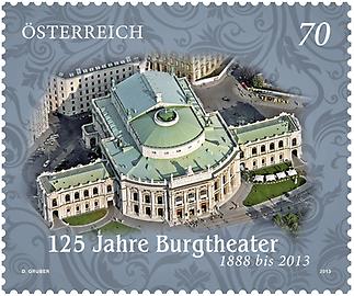Briefmarke, 125 Jahre Burgtheaterz