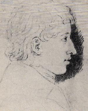 Ferdinand Grimm, gezeichnet von seinem Bruder Ludwig Emil, der als Maler und Kupferstecher Karriere machte.