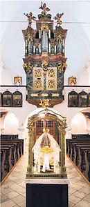 Wunderschöne Orgel in der Kirche von Olimje in Slowenien