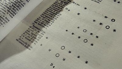 Im 'Sternenboten' berichtete Galilei 1610 erstmals von den Jupitermonden (hier ein Nachdruck von 1718)