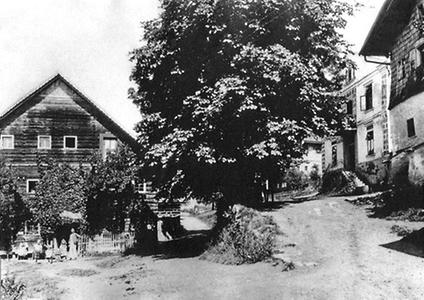 Kopfing 1937, heimeliges Dorfzentrum