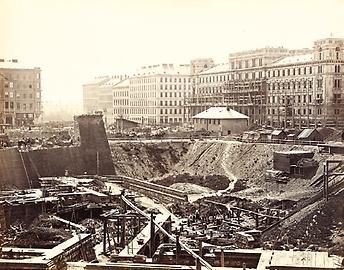 Bau der Staatsoper um 1863