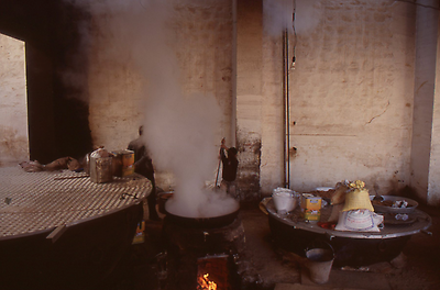 Küche im Tempel der Karni Devi
