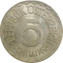 5 Schilling 1952 - 1961