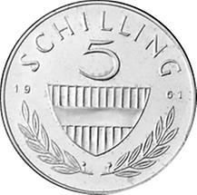 5 Schilling 1961 - 1969