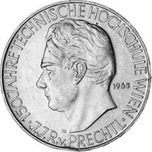 25 Schilling - 150 Jahre Technische Hochschule Wien (Johann Josef Prechtl) (1965)
