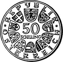 50 Schilling - 450 Todestag Kaiser Maximilians I (1969)