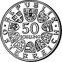 50 Schilling - 80 Geburtstag von Bundeskanzler Ing Julius Raab (1971)