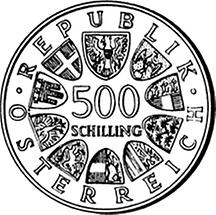 500 Schilling - 250 Todestag des Prinzen Eugen von Savoyen (1986)