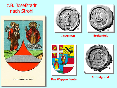 Josefstadt nach Ströhl und heute
