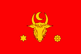 Rekonstruierte Flagge der Moldau (14.-19.Jh)