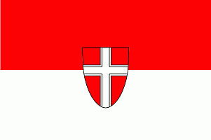 Flagge mit Wappen (im Gesetz nicht vorgesehen, aber gebräuchlich)