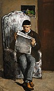 Bildnis Louis-Auguste Cézanne, Vater des Künstlers, L’Evenement lesend, 1866, National Gallery of Art, Washington