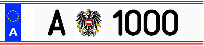 Kfz-Kennzeichen A 1000 = Bundespräsident, Aus: WikiCommons 