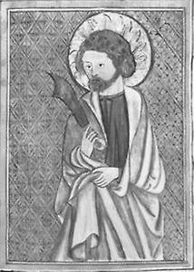 Heiliger Bartholomäus. Miniatur., © Bildarchiv der Österreichischen Nationalbibliothek, Wien.