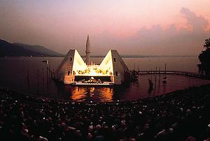 Bodensee: Festspielbühne in Bregenz.