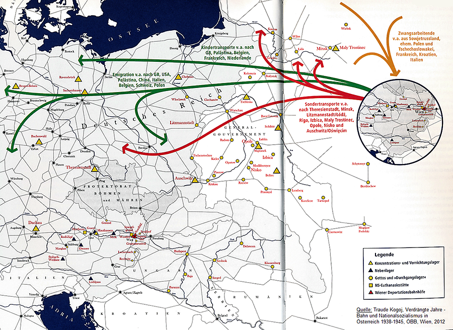 Bahntansporte in die Vernichtungslager des Dritten Reichs