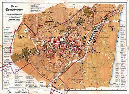 Stadtplan Czernowitz