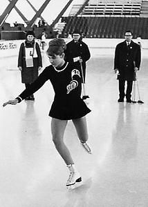 Trixi Schuba bei der Pflicht während der WM 1967 in Wien., © Beatrix Schuba, Wien, für AEIOU