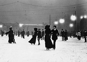 Wiener Eislaufverein am Heumarkt. Foto, 1908., © Copyright Franz Hubmann, Wien.